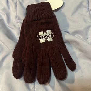 Mississippi State Knit Gloves with Logo